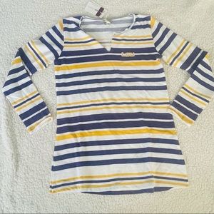 LSU Long Sleeve Striped Lightweight sweatshirt SZ Small
